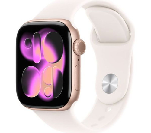 Apple, MEU44MP/A, Watch 11 42mm Rose Gold Aluminium with Light Blush Band M/L, Pink