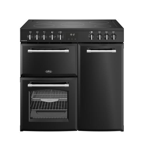Belling, FH90EBLK, Farmhouse Electric 90cm Range Cooker, Black