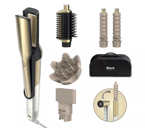 Shark, HD6052SUK, Glam Straight, Waves and Curls Multi-styler, Gold
