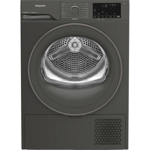 Hotpoint, HHDD90GGIRE, 9kg Heat Pump Tumble Dryer, Graphite