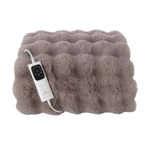 Dreamland, 26042, Luxury Hygge Days Heated Large Fleece Throw, Mocha