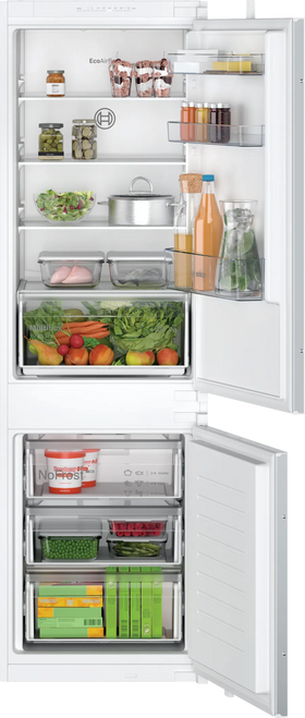 Bosch, KIN86NSE0G, 260L Built-in fridge-freezer combination, White