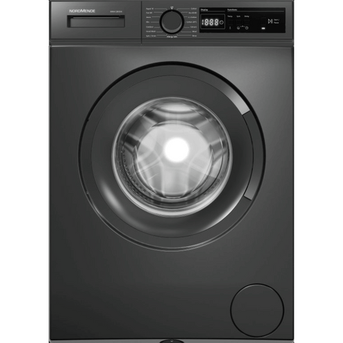 NordMende, WMA1280DIX, 8kg Washing Machine 1200 Spin Inverter Motor A Rated, Dark Inox