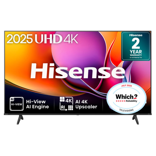 Hisense, 43A61Q, 43" A6Q 4K Ultra Smart TV Satellite Tuner, Black