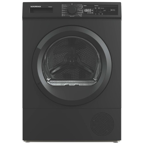 NordMende, TDHPE80DIX, 8kg Heat Pump Tumble Dryer, Dark Inox