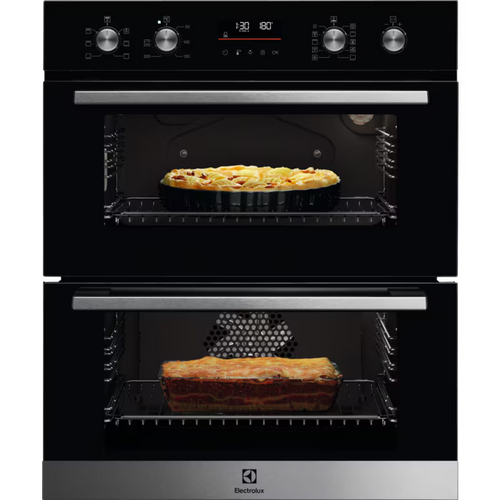 Electrolux, EDFDC46UX, Built-Under Double Oven 60cm, Stainless Steel