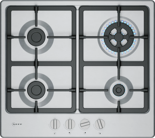 Neff, T26GKH8N0, N50 60cm Gas Hob, Stainless Steel