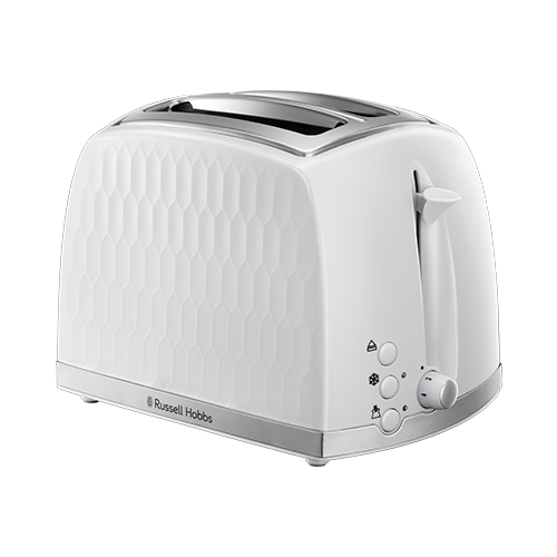 Russell Hobbs, 26060, Honeycomb 2 Slice Toaster, White