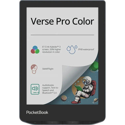 PocketBook, 253-PB634K3-1WW, Verse Pro Color 6" Colour eReader, Stormy Sea