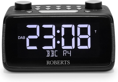 Roberts, ORTUS4BK, Ortus 4 FM Dual Alarm Clock Radio, Black