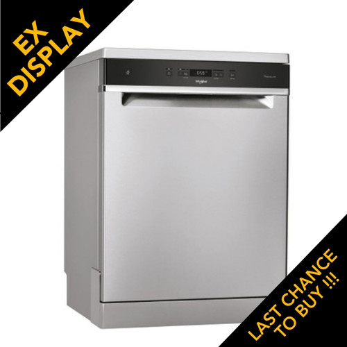 Ex Display Whirlpool, WFC3C33PFXUK, 14 Place Stainless Steel Freestanding Dishwasher, Inox