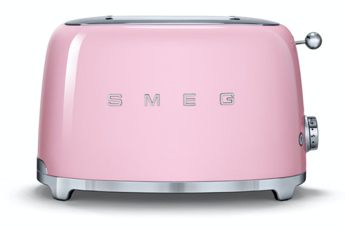 Smeg, Tsf01pkuk, 50's Retro Style Aesthetic 2 Slice Toaster, Pink