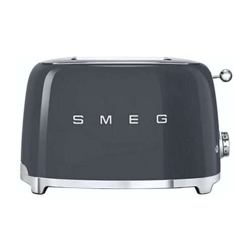 Smeg, TSF01GRUK, 50's Retro Style Aesthetic 2 Slice Toaster, Grey