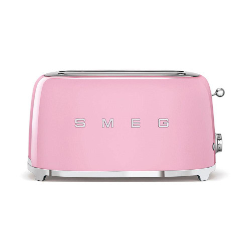 Smeg, TSF03PKUK, 50's Retro Style Aesthetic 4 Slice Toaster, Pink