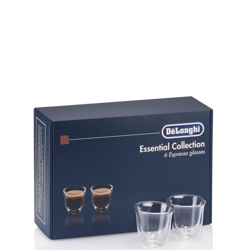 De'Longhi, DLKC300, Espresso Glasses Collection, Clear