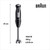 Braun, MQ55755M, MultiQuick 5 Pro Hand Blender, Black