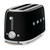 Smeg, TSF02BLUK, 4 Slice Long Slot Toaster, Black