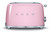 Smeg, Tsf01pkuk, 50's Retro Style Aesthetic 2 Slice Toaster, Pink