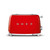 Smeg, TSF01RDUK, 50's Retro Style Aesthetic 2 Slice Toaster, Red