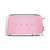 Smeg, TSF03PKUK, 50's Retro Style Aesthetic 4 Slice Toaster, Pink