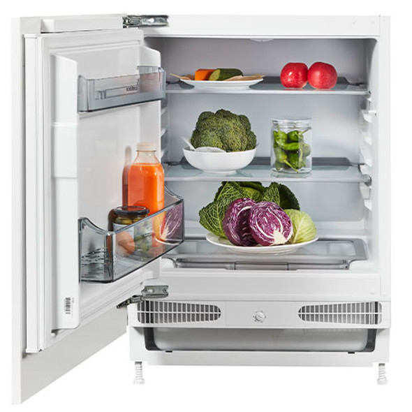 Nordmende, RIUL142INM, Integrated Undercounter Fridge, White Front Open