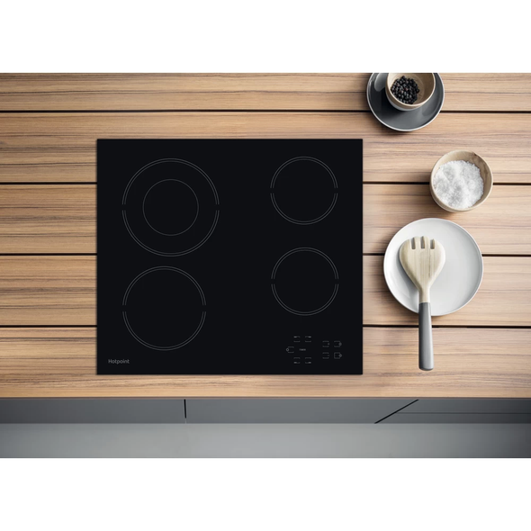 Hotpoint, HR612CH, Electric Hob, Black Hotpoint, HR612CH, Electric Hob, Black