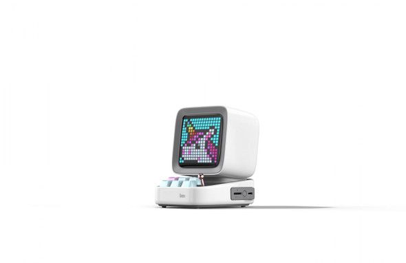 Divoom, DMADALL114004, Ditoo Pixel Art Smart Alarm Clock, White