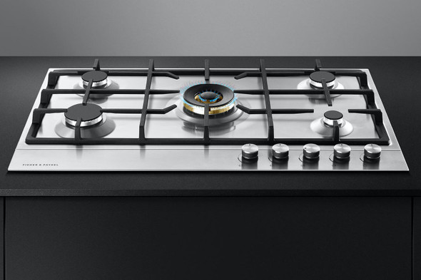 Ex Display Fisher & Paykel, CG905DNGX1, Series 7 90cm Natural Gas Hob, Silver