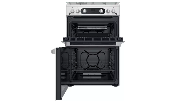 Hotpoint, HDM67G0C2CX/U, Double Oven Gas Cooker, Inox