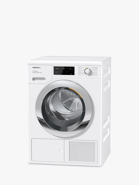 Miele, TEL785WP, 9kg Freestanding Heat Pump Tumble Dryer, White Miele, TEL785WP, 9kg Freestanding Heat Pump Tumble Dryer, White