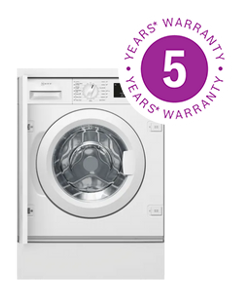Neff, W543BX2GB, Built-In Washing Machine 8kg 1400 RPM, White