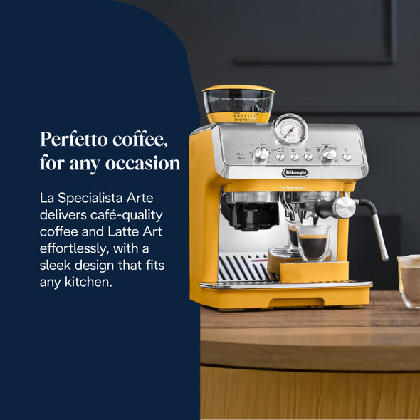 De'Longhi, EC9155.YE, La Specialista Arte Bean-to-Cup Coffee Machine, Yellow