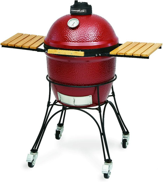 Kamado Joe, KJ23RH, Classic I Red with Cart, Side Shelves, Heat Deflector, Tools, Red