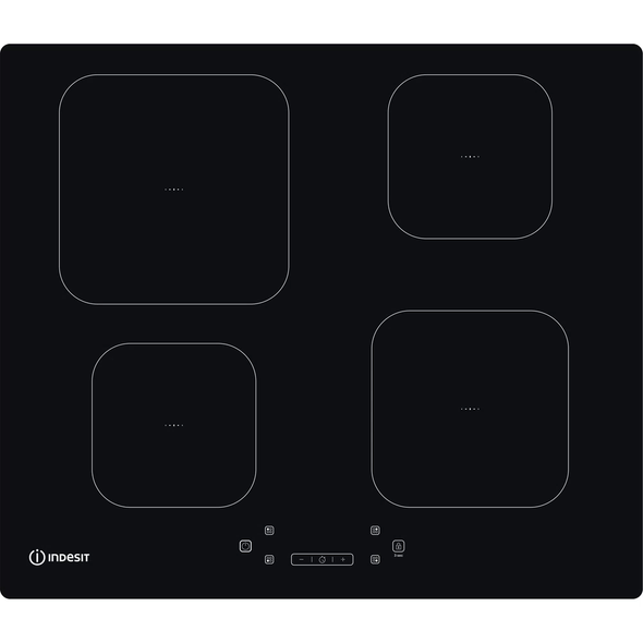 Indesit, IS83Q60NE, 60cm Induction Hob with Dual Zone, Black