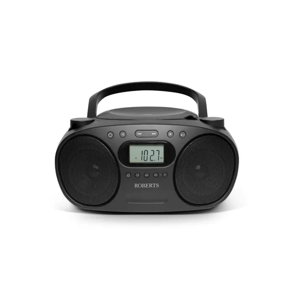 Roberts, ZOOMBOXFMBK, Boom box Cd Player, Black Roberts, ZOOMBOXFMBK, Boom box Cd Player, Black