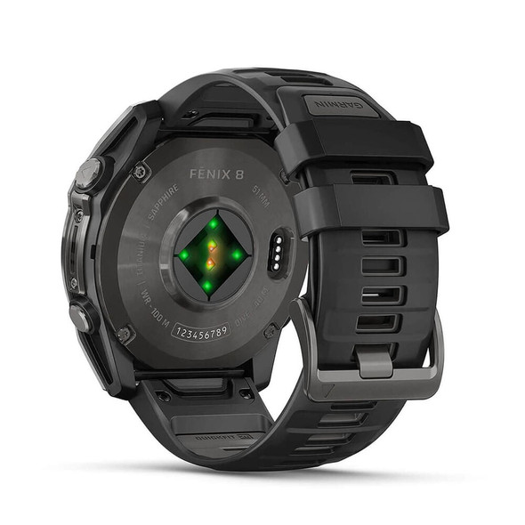 Garmin, 010-02905-21, Fenix 8 51mm AMOLED Sapphire, Carbon Grey