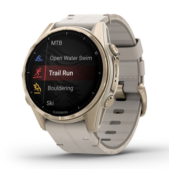 Garmin, 010-02903-40, Fēnix 8 43mm AMOLED Smart Watch, Soft Gold