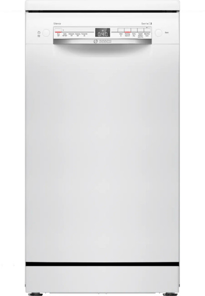 Bosch, SPS2IKW01G, Series 2 Freestanding Slimline Dishwasher 45 cm, White
