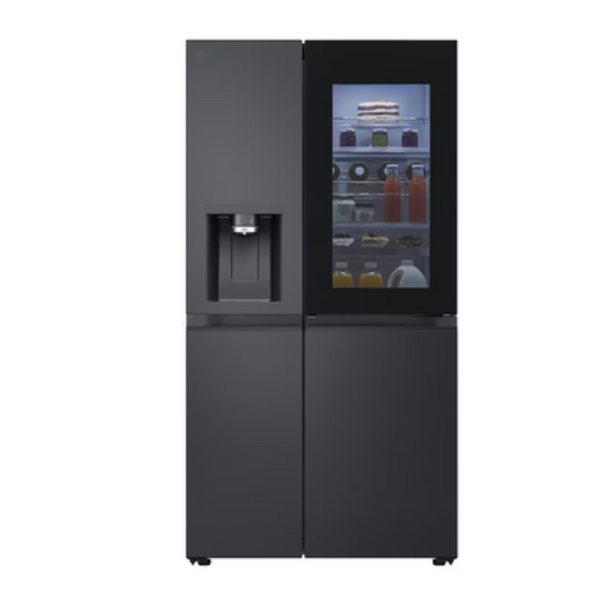 LG, GSXE90EVDD.AEVQ, 628L InstaView™ Side-By-Side Refrigerator with Craft Ice, Essence Black Steel