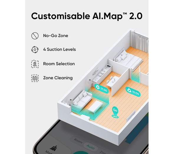 Eufy, T2278V11, L60 Hybrid Robot Vacuum with Self Empty Station, Black