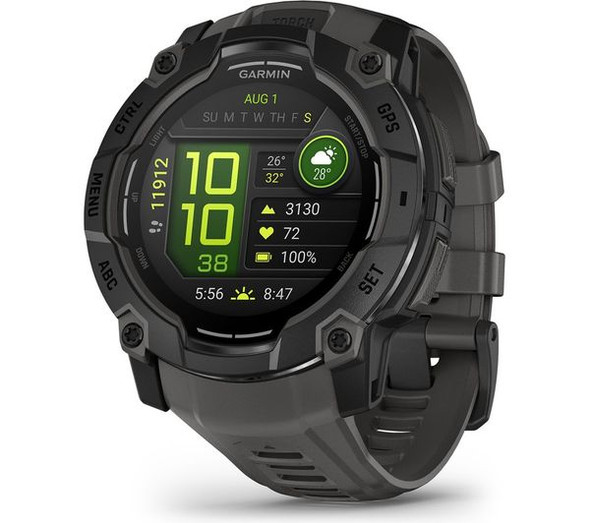 Garmin, 010-03020-00, Instinct 3 50 mm AMOLED Black with Charcoal Band