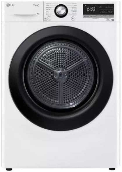 LG, FDV309WN, 9kg DUAL Inverter Heat Pump™ Tumble Dryer, White