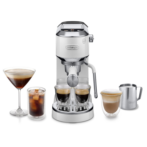 De'Longhi, EC890.WI, Dedica Duo Espresso Coffee Machine with Cold Brew, White