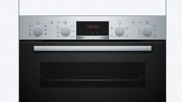 Bosch, MBA533BS3B, 71/34L Series 4 Built-In Double Oven, Silver