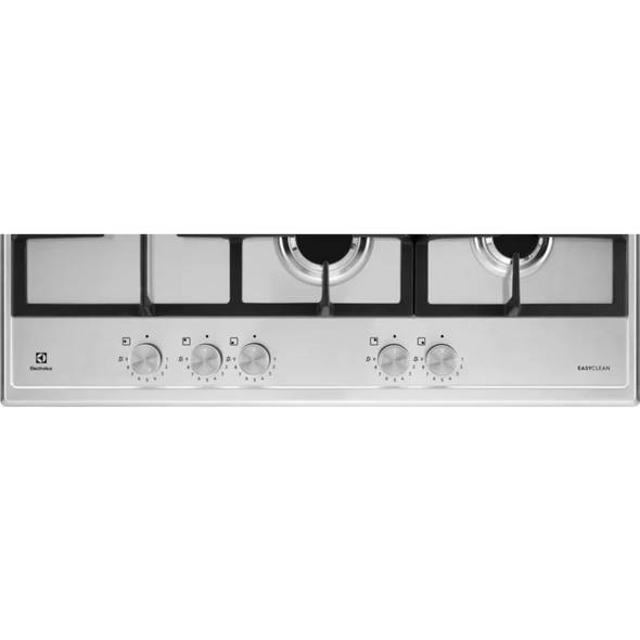Electrolux, KGS75662SX, 75cm Wide Stainless Steel Gas Hob with 5 Burners, Stainless Steel