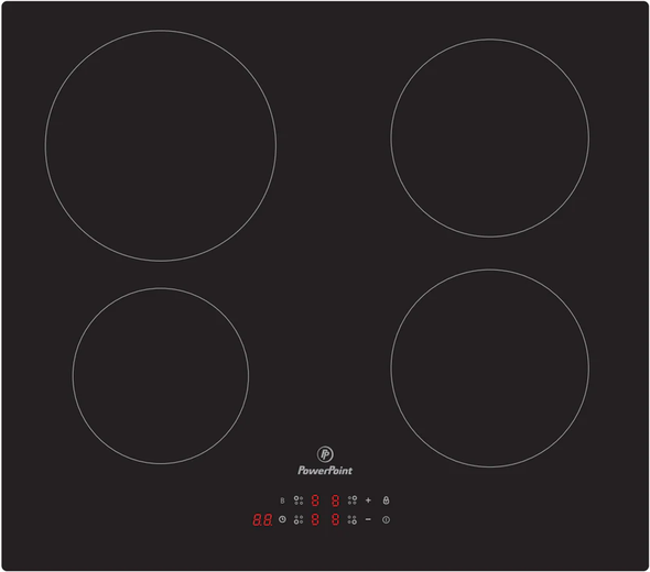 PowerPoint, P154MDINTC, 60cm 4 Zones Induction Hob, Black