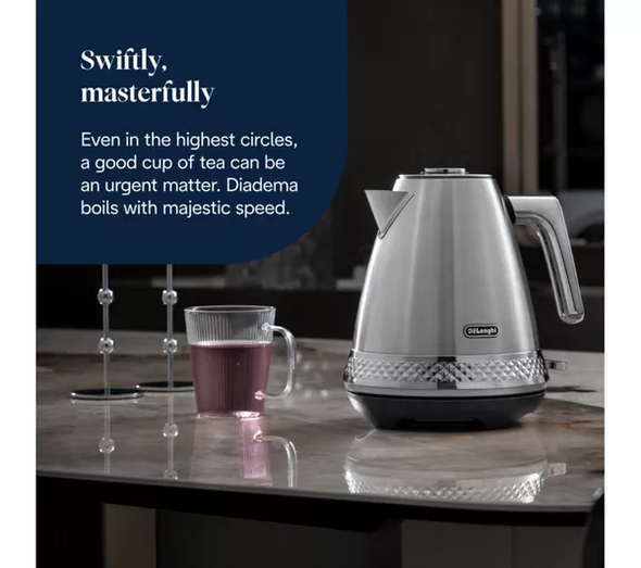 De'Longhi, KBV3001.M, Diadema Kettle, Silver De'Longhi, KBV3001.M, Diadema Kettle, Silver