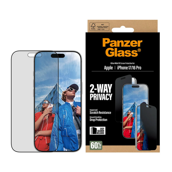 Panzerglass, PG93414, Private Screen Protector iPhone 17 6.3", Clear