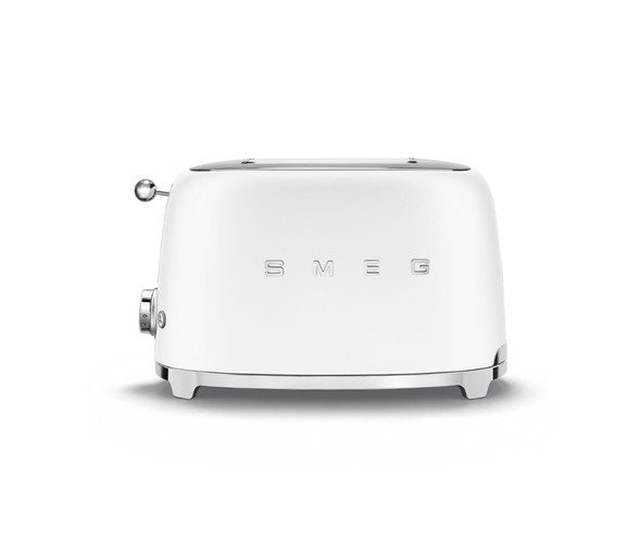 Smeg, TSF01WHMUK, Matte 2 Slice Toaster, White