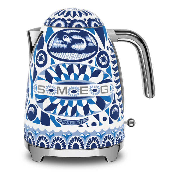 Smeg, KLF03DGBUK, Dolce and Gabbana Mediterraneo Kettle, Blue